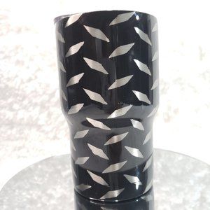 Black Diamond Plate Cocktail Tumbler 14oz